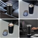 OMTech 20oz Tumblers Bulk, 12pc Stainless Steel Tumbler Set with Lid & Straw, Double Wall Vacuum Insulated Mug for Laser Engraver, Travel Coffee Mug for Hot & Cold Drinks, Black Powder Coated Cup - Image 7