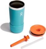 Hydro Flask Kids 12 Oz Tumbler with Lid and Straw for School - Insulated Stainless Steel in Seaspray Blue - Image 3