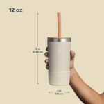 Hydro Flask Kids 12 Oz Tumbler with Lid and Straw for School - Insulated Stainless Steel in Seaspray Blue - Image 5