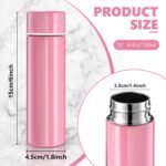 Vesici Mini Water Bottles 4.4 oz Cute Small Insulated Stainless Steel Purse Water Bottles Pocket Slim Flask Keeps Drink Cold and Hot for Women Lunch Bag Coffee(Pink,2 Pack) - Image 3