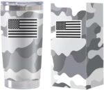 USA Collection - 20oz Supreme Stainless Steel Water Bottle - Insulated & Vacuum Sealed for COLD or HOT Containment with a "Sleek White Multicam Design & Leak-Proof Magnet Top" - Image 3