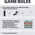 OISIZ Insulated Water Bottle 24 oz with 2 in 1 Spout and Straw Lid,Sticker-Themed Bottles,One Random Selection from 4 Themes,100% Leakproof,Keep Cold 24H,Stainless Steel Water Bottle,1 Pack - Image 3