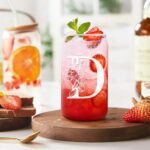 Personalized Glass Cup Women, Stylish 16 oz Glass Cups with Lids Straws, Perfect for Iced Coffee, Smoothies, Christmas gift/Birthday Gifts for Teacher/Nurse/Mom/Sister/Aunt Letter C - Image 3