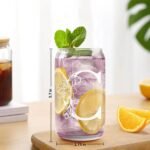 Personalized Glass Cup Women, Stylish 16 oz Glass Cups with Lids Straws, Perfect for Iced Coffee, Smoothies, Christmas gift/Birthday Gifts for Teacher/Nurse/Mom/Sister/Aunt Letter C - Image 6