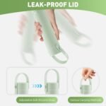 【Upgraded】 Ceramic Lined Small Insulated Water Bottle 10oz with Adjustable Silicone Handle–Small Flask for Hot & Cold Drinks, Ideal for Purse, Lunchbox...(Mint Chill) - Image 4