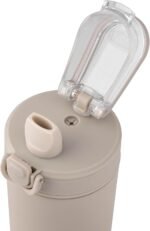 Manna Dynamo Stainless Steel Insulated Bottle with Push-open Locking Lid and Sipping Spout - 24 Oz - Smoked Oyster - Image 3