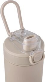 Manna Dynamo Stainless Steel Insulated Bottle with Push-open Locking Lid and Sipping Spout - 24 Oz - Smoked Oyster - Image 4