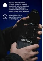 Upgraded Hydrogen Water Bottle Glass Generator - 34oz Borosilicate Glass, SPE/PEM Tech, Portable Water Ionizer Maker for Sports, Home, Office & Travel by ROSTICA - Image 4