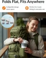 Silicone Folding Water Bottle – Collapsible, Portable, Leakproof & BPA-Free Travel Water Bottle for Hiking, Camping, Gym and Outdoor Adventures - Image 4