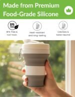 Silicone Folding Water Bottle – Collapsible, Portable, Leakproof & BPA-Free Travel Water Bottle for Hiking, Camping, Gym and Outdoor Adventures - Image 5