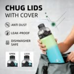 24 oz Insulated Stainless Steel Water Bottle with Straw, BPA-Free Vacuum Double Wall Leakproof Gym Sports Travel Bottle with Handle,Mint - Image 5