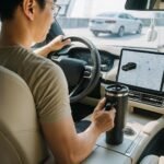 40oz Black Tumbler with Handle & Straw Lid Stainless Steel Insulated Travel Mug for Hot & Cold Drinks Leak Proof Reusable Cup Holder Friendly Gift for Men & Women - Image 3