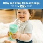 Dr. Brown's Polypropylene (PP) Milestones Cheers 360 Sippy Training Cups for Babies and Toddlers - Blue/Green - 10oz - 2-Pack - 9m+ - Image 4