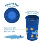 Dr. Brown's Polypropylene (PP) Milestones Cheers 360 Sippy Training Cups for Babies and Toddlers - Blue/Green - 10oz - 2-Pack - 9m+ - Image 5