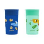 Dr. Brown's Polypropylene (PP) Milestones Cheers 360 Sippy Training Cups for Babies and Toddlers - Blue/Green - 10oz - 2-Pack - 9m+ - Image 14