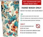 Floral Tumbler 20 oz | Stainless Steel Travel Mug with Lid | Insulated Flower Cup for Coffee, Tea and Iced Drinks | Birthday and Christmas Gifts for Women, Mom and Girlfriend - Image 3