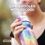 O2COOL Mist 'N Sip Misting Water Bottle 2-in-1 Mist And Sip Function With No Leak Pull Top Spout Reusable Sports Water Bottle - 20 oz (Celestial Purple) - Image 6