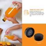 FastRack - 0.5 Gallon Glass Jugs | 2 Pack with Polyseal Caps | Clear Half Gallon Glass Jug Ideal for Beverage Storage, Versatile 1/2 G Jug with Airtight Cap for Fermenting & Storing Liquids - Image 5