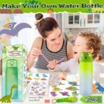 YOFUN Decorate Your Own Dinosaur Water Bottle for Boys,Dinosaur Arts and Crafts for Kids, Dinosaur Toys for Boys Birthday, Christmas, Ages 3-4-6-8 (Dinosaur Theme) - Image 3
