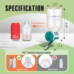 Choco Nose No-Drip Water Bottle Feeder for Guinea Pigs, Hamsters, Bunnies, Ferrets, & Small Pets, 10.2 fl.oz, 300ml - Easy to Install in Cages/Crates, US Patented Leakproof Nozzle 10mm, Green (C128) - Image 4