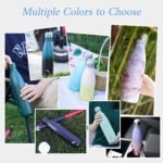 Insulated Water Bottles,17 oz Double Wall Stainless Steel Vacumm Metal Flask for Sports Travel,Marble Dawn - Image 5