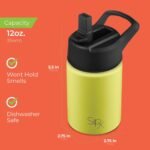 SIPX™ Kids 12 oz Insulated Water Bottle with Straw Lid – Leakproof Stainless Steel, BPA-Free, Easy to Carry – Perfect for School, Camp, Sports & Travel – Yellow - Image 7