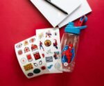 Spider-Man Marvel Comics Hinged Handle Plastic Sports Water Bottle Jug and Sticker Set | Holds 20 Ounces - Image 4