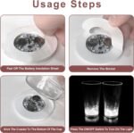 LED Coaster, 40 Pcs Light Up Coasters for Drinks,LED Bottle Lights for Liquor Bottles,LED Stickers Coaster Light Up for Nightclubs,Clubs,Weddings,Bars,Party - Image 4