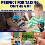 Get Trend Sonic the Hedgehog Kids Water Bottle with Straw 16.9 oz BPA Free Plastic Cup with Lid Handle Reusable Drinking Tumbler for School Gifts for Kids (Black Sonic) - Image 4