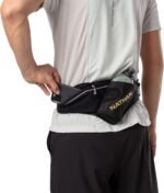 Nathan Peak Running Hydration Waist Pack Belt w/ Speed Draw Flask Water Bottle, 18oz/535 ml Push/Pull Race Cap, Expandable Zippered Stretch Pocket - Image 4