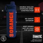Campus Colors NCAA Stainless Steel Water Bottle - Twist on cap - 24 oz - Carry Clip - Keeps Your Drinks Hot or Cold for Hours (Syracuse Orange - Navy) - Image 3