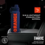 Campus Colors NCAA Stainless Steel Water Bottle - Twist on cap - 24 oz - Carry Clip - Keeps Your Drinks Hot or Cold for Hours (Syracuse Orange - Navy) - Image 4