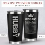 Gifts for Husband from Wife - Wedding Anniversary for Him, Valentines Day, Fathers Day, Birthday Gifts for Him - Present for Husband from Wife - 20 Oz Black Stainless Steel Tumbler - Image 3