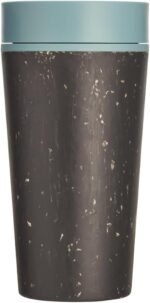 Circular and Co Leakproof Reusable Coffee Cup 12oz/340ml - The World's First Travel Mug Made from Recycled Coffee Cups, 100% Leak-Proof, Sustainable & Insulated (Black & Faraway Blue) - Image 5