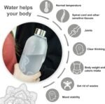 bzyoo 32 OZ 1 Liter Time Marker Water Bottle Frosted Durable Plastic With Strap - Reusable Clear Bottle With Times To Drink Time Markings For Daily Hydration Intake BPA Free (Silver) - Image 5