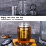 Portable Tea Infuser Bottle, 350ml/12oz Travel Glass Water Bottle Tea Cup with Infuser for Loose Leaf Tea - Image 4