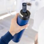 Super Maxi Stainless Steel Water Bottle 36oz - Double wall vacuum insulated | Integrated carry handle | leak proof flip top lid | Lightweight & stylish - Blue - Image 5