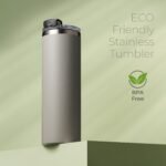 SIPX™ 18 oz Slim Insulated Tumbler with Lid & Straw – Vacuum Insulated Stainless Steel, Leakproof, Cupholder Friendly – Perfect for Iced Coffee, Water & Travel – Lava Grey - Image 7