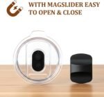 Zenbo 8 oz Stackable Espresso/Coffee Cups with Magnetic Lid, Ceramic-Lined 18/8 Stainless Steel Mini Tumblers, Double-Wall Vacuum Insulated & Dishwasher Safe for Travel & Office (Hot Pink-2 Pack) - Image 4