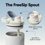 Owala FreeSip Sway Insulated Stainless Steel Water Bottle with Two-Way Spout, Built-In Straw and Bucket Handle, Made for Travel, School, and Sports, 40oz, BPA Free, Leak Proof, Iced Breeze - Image 3