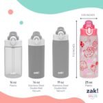 Zak Designs Sanrio Sage Water Bottle For School or Travel, 25oz Durable Plastic Water Bottle With Straw, Handle, and Leak-Proof, Pop-Up Spout Cover (Hello Kitty) - Image 10