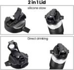 32 oz Insulated Stainless Steel Tumbler with Handle – Leak-Proof Travel Mug & Water Bottle, 2-in-1 Lid for Straw & Direct Sip, Cup Holder Friendly - Image 3