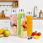 Glass Water Bottles with Lids 25 oz, Clear Glass Juice Bottles With Stainless Steel Cap, Reusable Drinking Bottle for Juicing, Refrigerator,100% Leak Proof, BPA Free, Set of 4 - Image 5