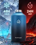 1 Gallon Water Bottle Insulated(Cold for 48Hrs), Large Stainless Steel Water Bottle BPA Free, 128 oz Leak Proof Gallon Water Jug for Sport, Hiking, Camping, Travel, Indigo Black - Image 3