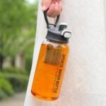 Glass Tea Infuser Bottle 33oz - Gass Tea Tumbler with Infuser, Borosilicate Glass Water Bottle with Straw,Sleeve,Lock Lid and Handle, Travel Tea Bottles for Workout Gym - Image 8