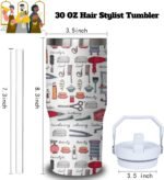 30oz Hair Stylist Gifts Hairstylist Tumbler with Handle for Female Women, Stainless Steel Insulated Cup, Coffee Mug Water Bottle for Hairdresser Cosmetology Salon Owner Beautician - Image 3