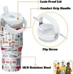 30oz Hair Stylist Gifts Hairstylist Tumbler with Handle for Female Women, Stainless Steel Insulated Cup, Coffee Mug Water Bottle for Hairdresser Cosmetology Salon Owner Beautician - Image 4