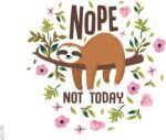 Tervis Sloth Nope Not Today Made in USA Double Walled Insulated Tumbler Travel Cup Keeps Drinks Cold & Hot, 24oz, Classic - Image 3
