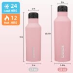 BJPKPK Insulated Water Bottle With Straw 25oz Stainless Steel Water Bottles With 2 Lids And Carry Handle Reusable Travel Metal Thermal Flask,Light Pink - Image 5