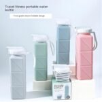 Collapsible Silicone Water Bottle, BPA-Free and Leak-Proof, 20.6oz Foldable Water Bottle for Gym, Travel, Camping, Hiking, Running, and Sports - Durable and Lightweight - Image 5